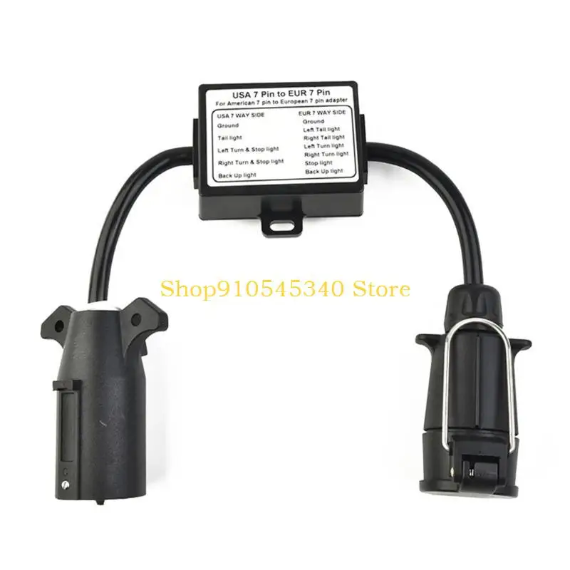 

U2JA Trailer Light to EU Trailer Light Converter Trailer Connector Light Converter Easy Installation US Vehicle Connector