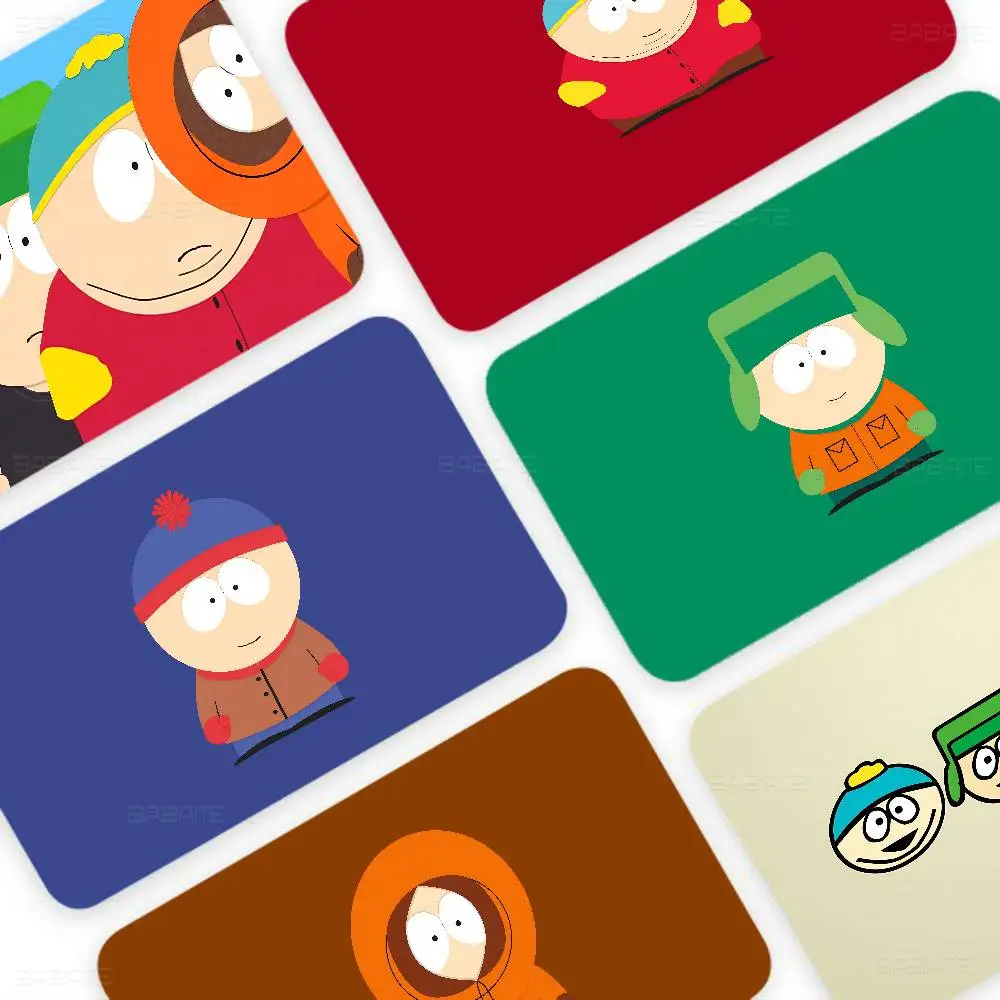 S-South Cartoon P-Parke Credit Card Skin Stickers No Adhesive Residue Water Proof for VISA Credit Card Subway Access Card