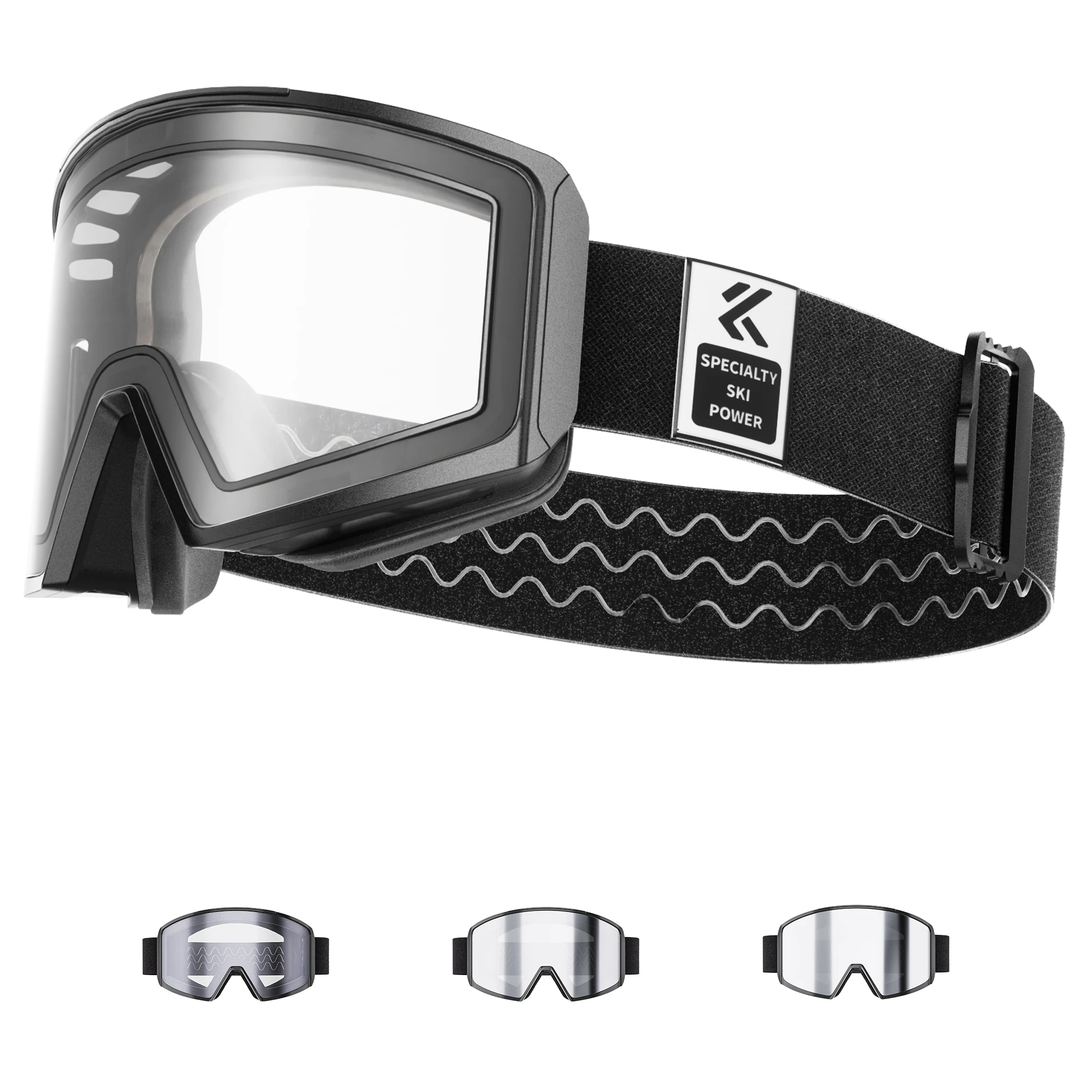 

Kapvoe Ski Goggles Photochromic Snowboard Anti-Fog for Men Cycling Sunglasses Women UV400 Protection Snow Glasses Snowmobile