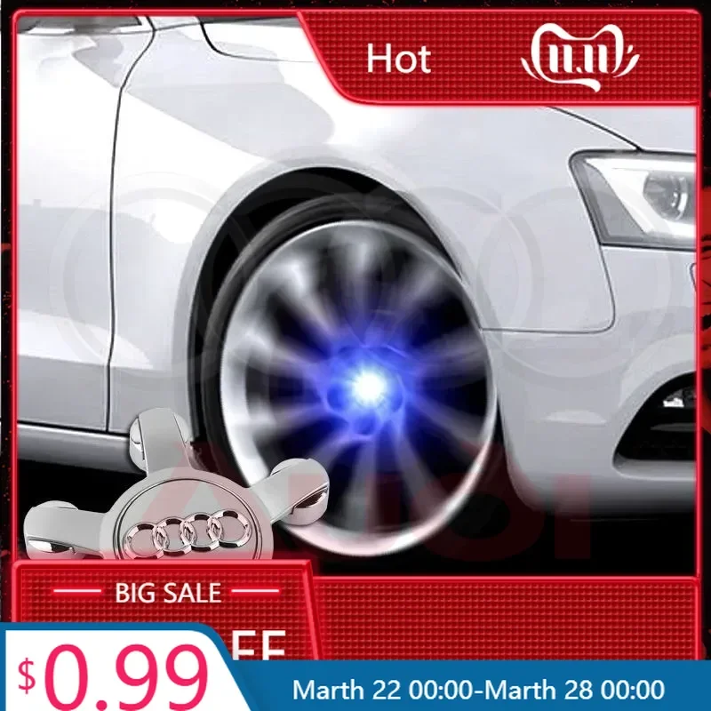 

Новинка 2026 года: Горячая продажа! Комплект из 4 светодиодных колпачков для центральных отверстий колес Audi (135 мм) с плавающей подсветкой для Audi A3, A4, A5, A6, A7