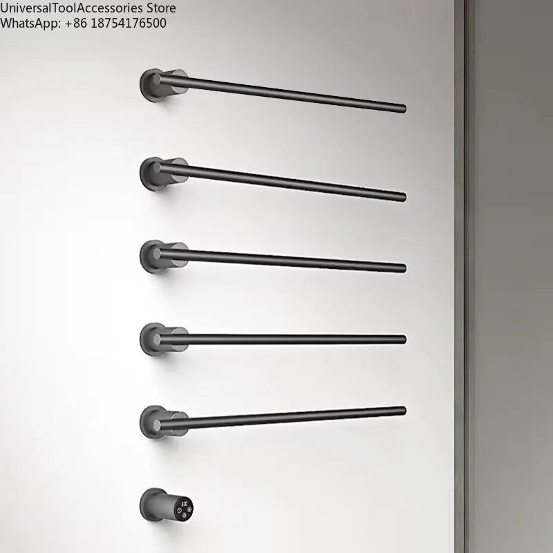 style High-Aesthetic Modern Solid Brass Electric Heated Towel Rack with 5-Year Warranty for Bathrooms and Hotels