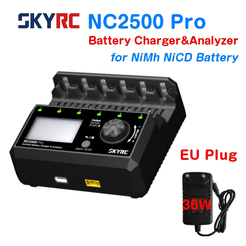 

SKYRC NC2500 Pro DC 12V 3A AA/AAA NiMH/NiCD Battery Multi-function Charger Analyser