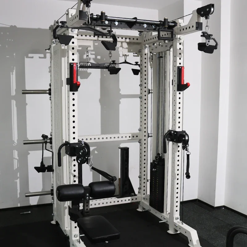 Equipo de Gimnasio Multifuncional Unisex Personalizado con Power Rack, Cable Crossover, Máquina Smith y Ejercicios para Espalda