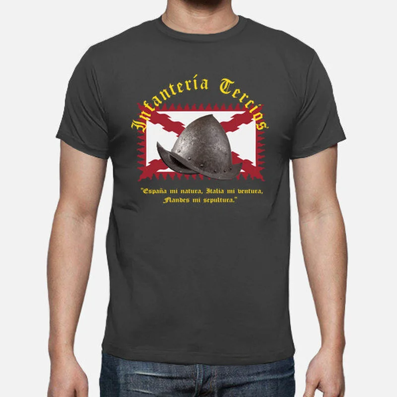 Spanish Tercios Infantry T-Shirt Summer Short Sleeve Casual Cotton O-Neck Men T Shirts Men Clothing