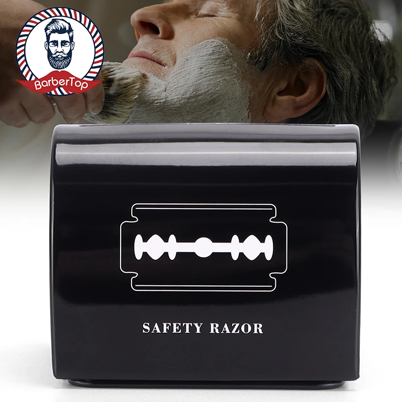 

Barbershop Safe Guard Razor Blade Disposal Case Storage Bank Safety Disposable Recycling Bin Box Black