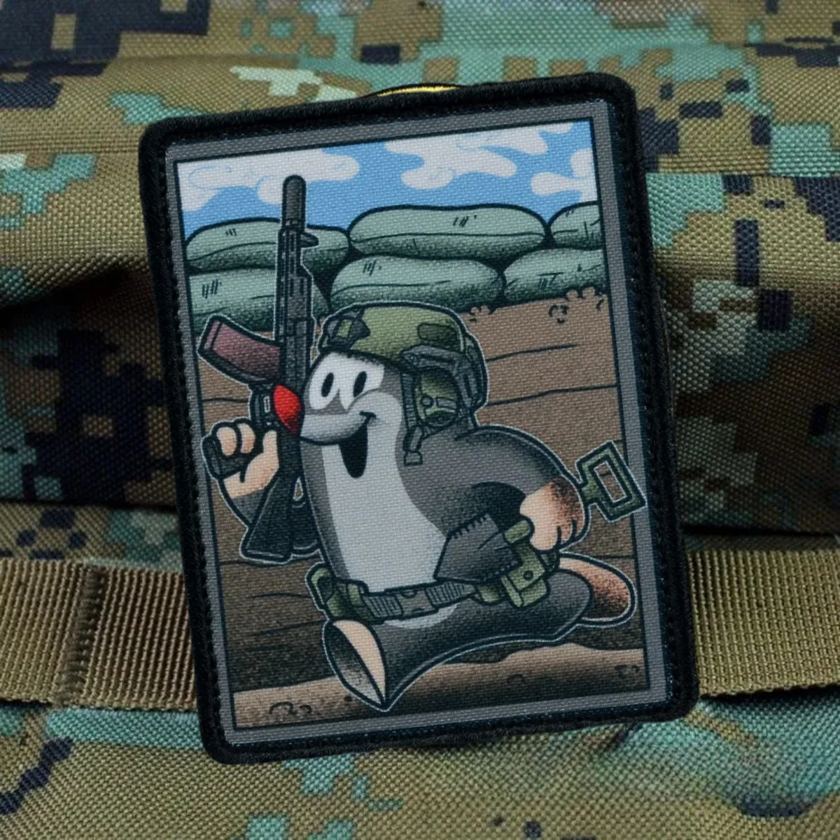 

"Krtek Mole Operator" Tactical Morale Patch Hook&Loop Patch Military Army Badge Armband Printed Clothes Backpack Stickers ﻿
