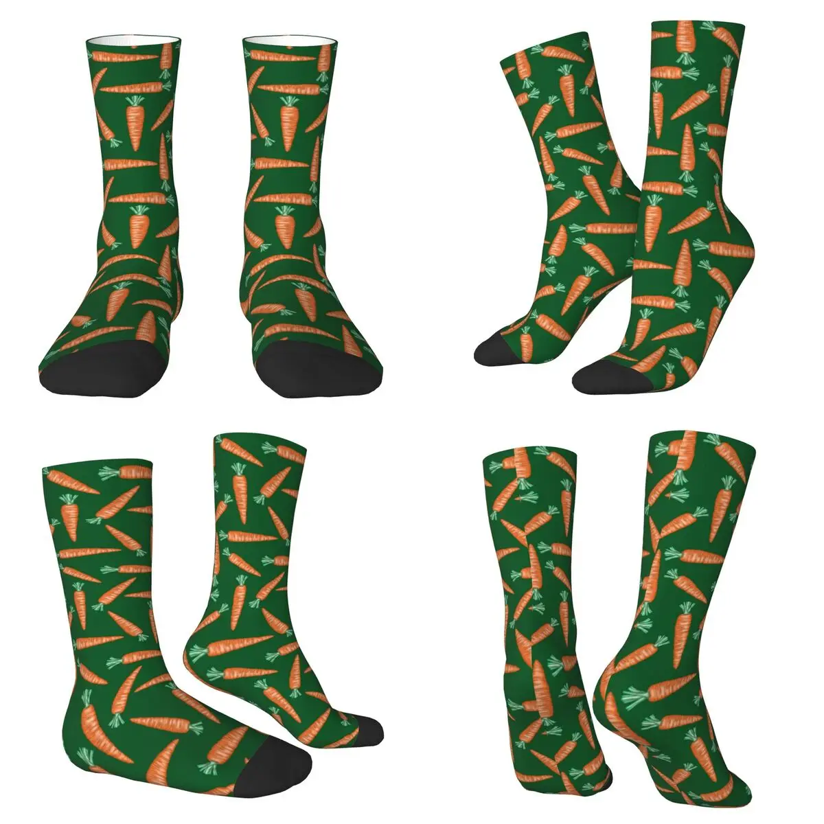 

Adorable Carrots Vegan Plant Spring Socks Harajuku Sweat Absorbing Stockings All Season Long Socks for Valentine's Day Gifts