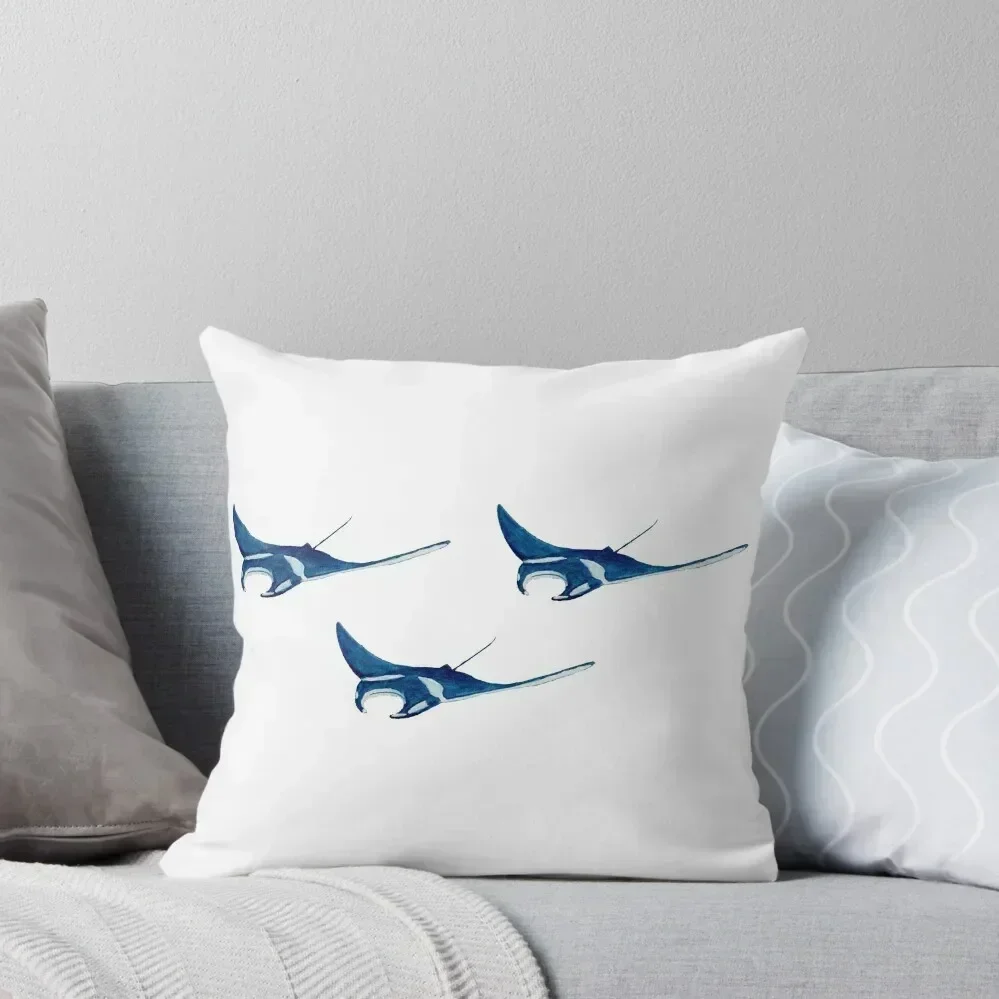 

3 manta rays Throw Pillow Decorative Cushion Cover Cushions For Sofa Sofa Cushion Cover Cushion Cover Set pillow