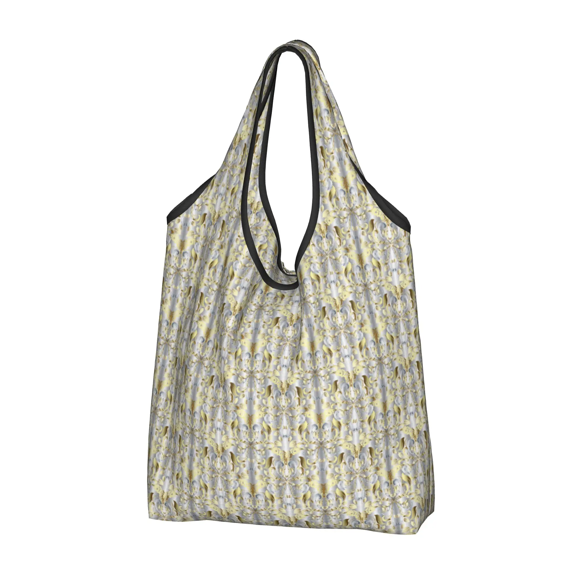 Custom Fashion Trend 3D Flowers Shopping Bags Women Portable Large Capacity Groceries Luxury High 3D Floral Shopper Tote Bags