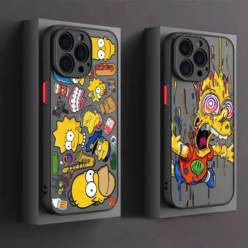 The Simpsons Homer Case for Apple iPhone 11 13 15 14 Pro Max 12 Mini 7 8 Plus XR X XS SE 6 6S Funda Matte Back Phone Cover