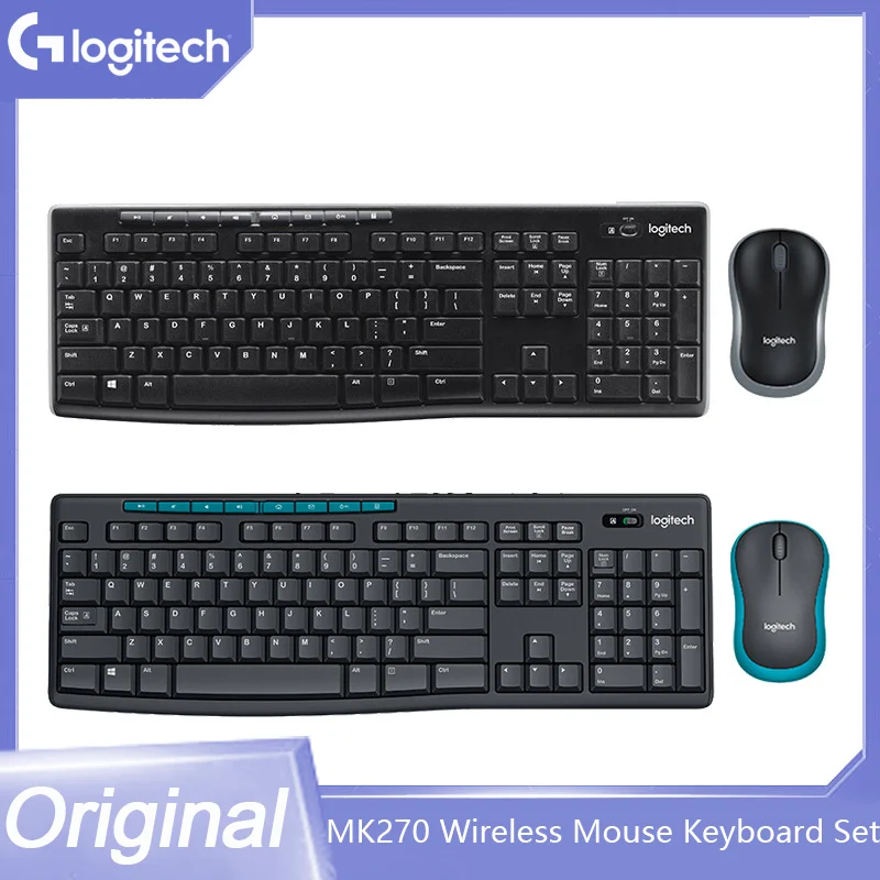 Logitech Mk270 1000dpi Optoelectronic Wireless Keyboard Mouse Combos Set Mk275 Desktop Keyboard And Mouse Set For Home Office