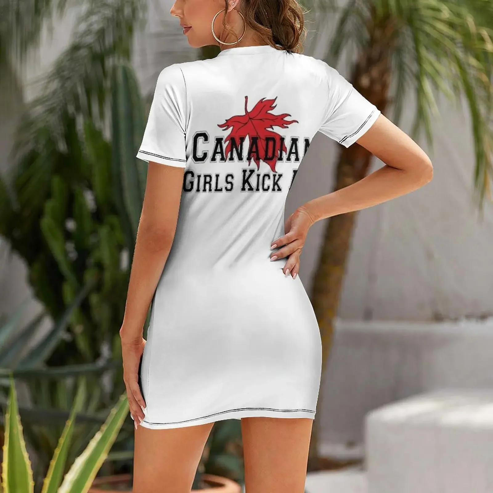 Canada Canadian Girls Kick Ass T-shirt da donna Abito a maniche corte Abiti da festa da donna Abito