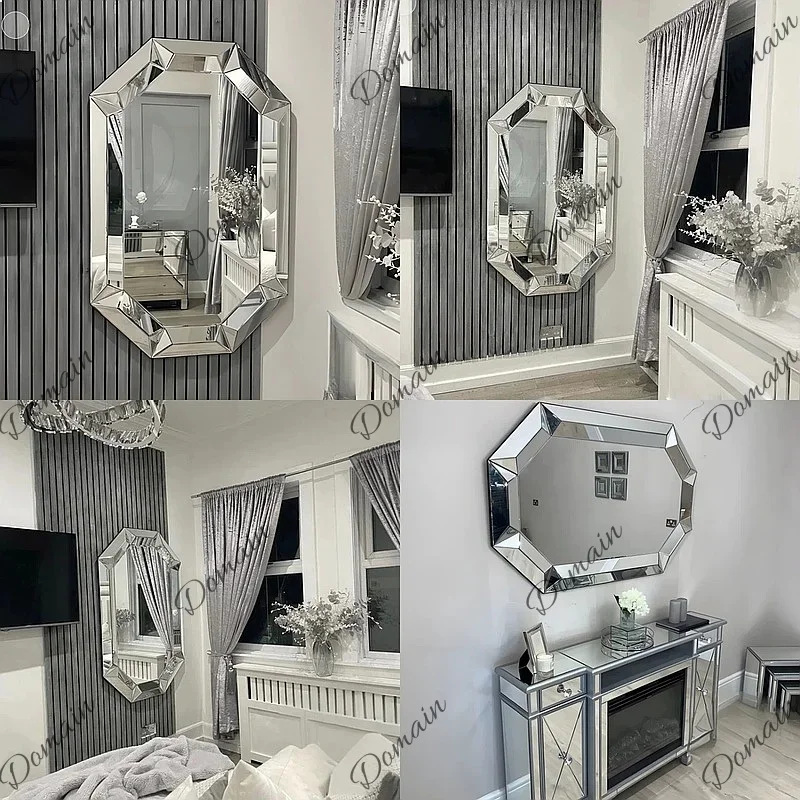 BJ Irregular Floor Mirror, Standing Dressing Mirror, French Vintage For Hallway Living Room Bedroom