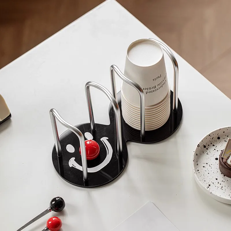 

Очаровательный одноразовый держатель для стаканов, подставка для бумажных стаканов, милый органайзер для стаканов, настольный диспенсер для воды для дома