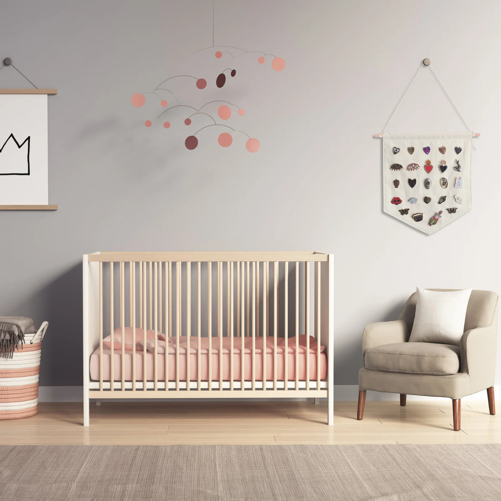 

Classroom Banners and Wall Decor Pennant Flags for Displaying Badges Canvas Plain