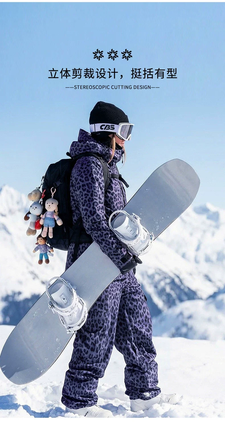 2026 John Snow Skianzug für Damen und Herren, Wasserdicht, Winddicht, Warm, Vollständig Gummiversiegelt, Neuer Ski-Oberteil – Detail 28