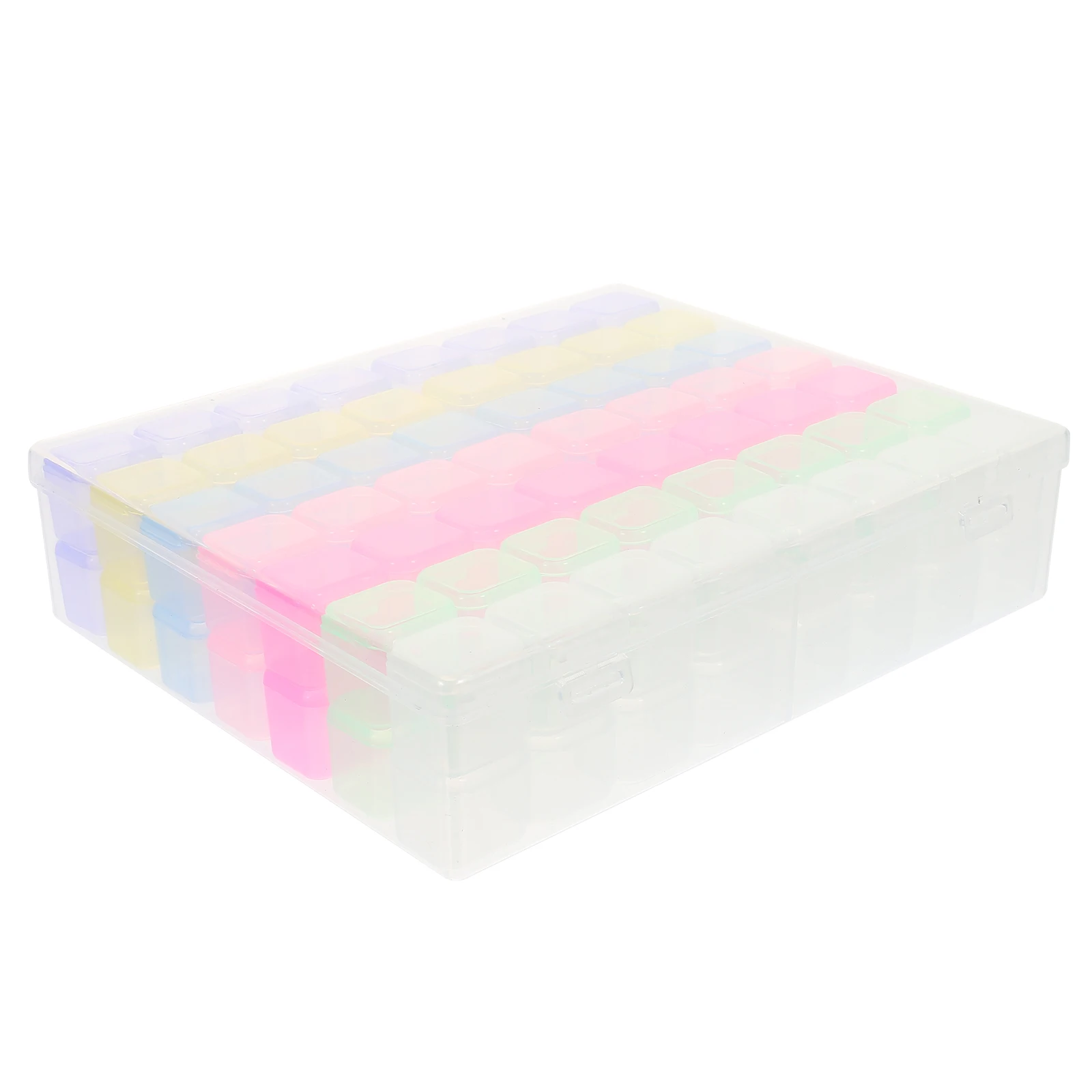 

Compact Clear Jewelry ganizer Box for Nail Supplies Multi Compartments Rhinestones Charms DIY Accessories Durable Home Salon