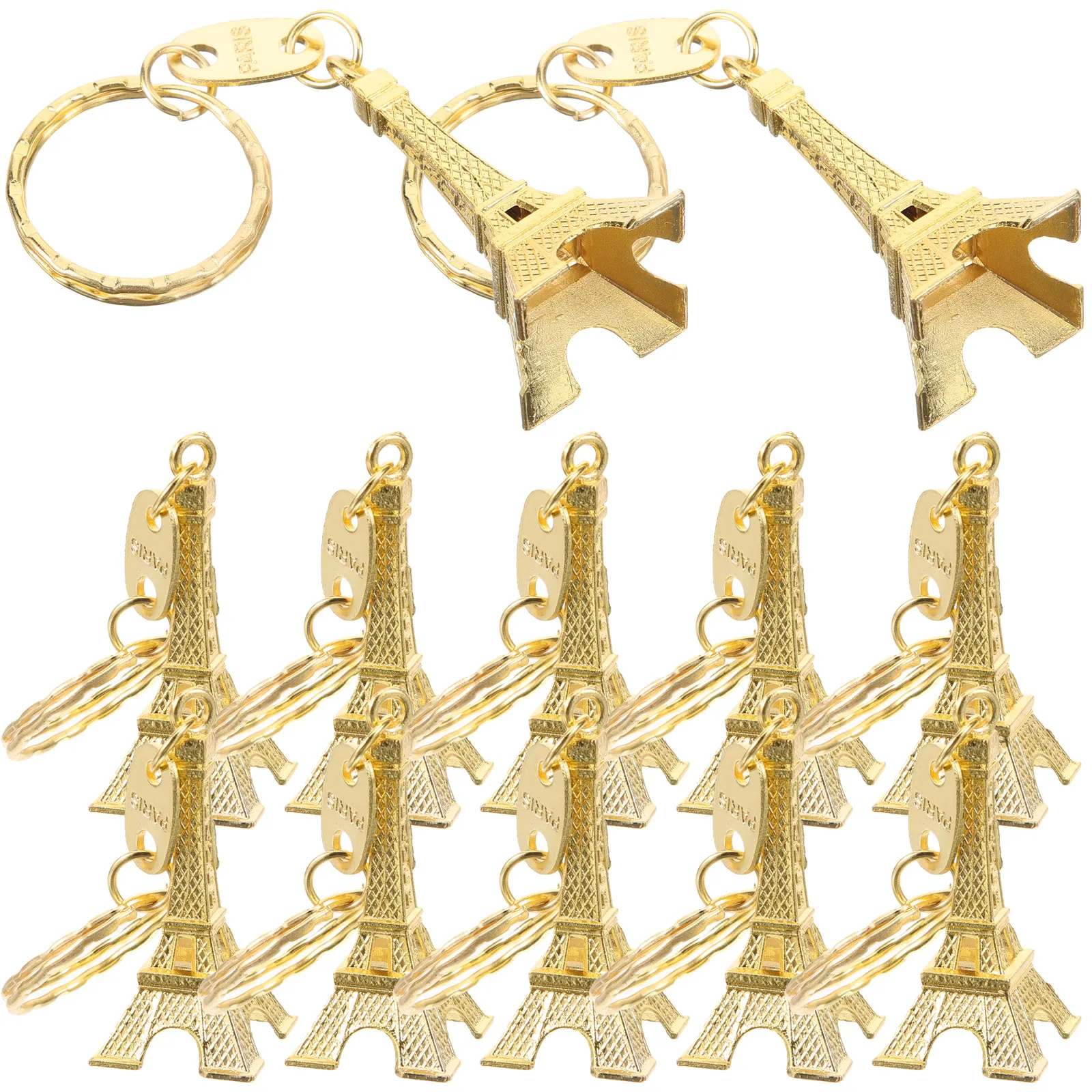 

12pcs Eiffel Tower Keychain Metal Accessories Creative Pendant for Bag Phone Car Key Gifts Popular Jewelry