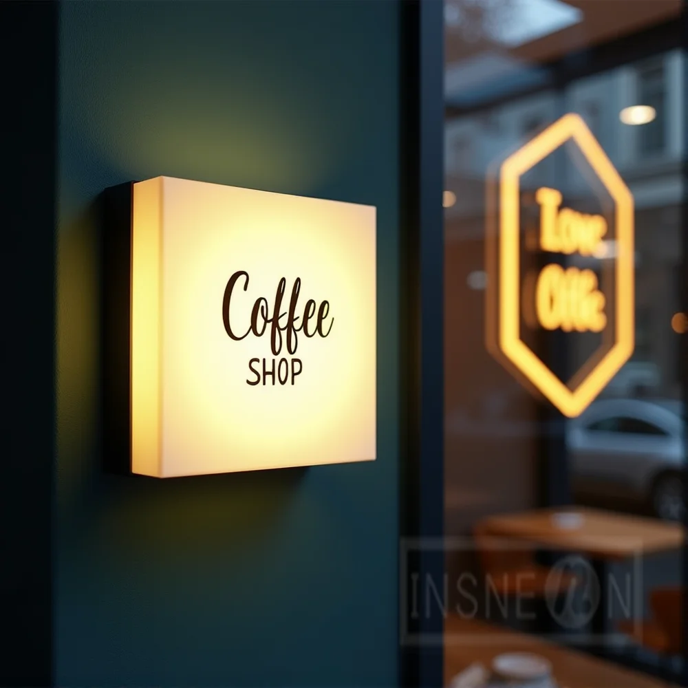 Custom LED Light Box for Outdoor Business Sign Waterproof Acrylic Storefront Signage Wall Mounted Display