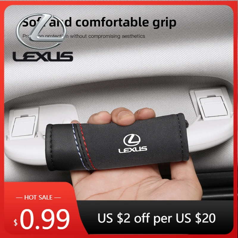 

Interior Stickers Auto Roof Pull Gloves Car Roof Armrest Cover Handle Covering For Lexus F SPORT GS GX IS LS LX CT LC RC LBX NX