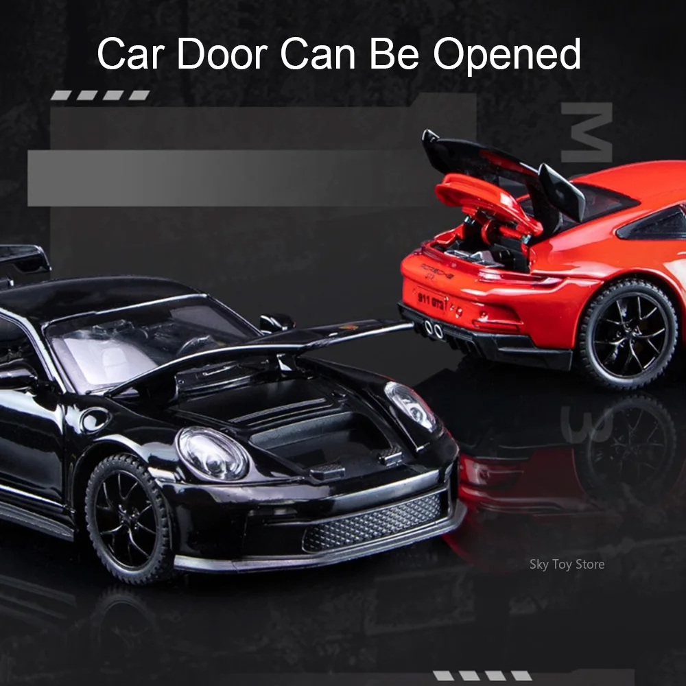 โมเดลรถ 911 มาคาน อัลลอยด์ สเกล 1:32 ของเล่นรถเหล็กหล่อ ประตูเปิดได้ รถจิ๋ว มีเสียง มีไฟ ดึงหลังวิ่งได้ ของสะสมสำหรับเด็กผู้ชาย ของขวัญสำหรับนักสะสม