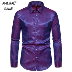 New Men's Dress Shirts Long Sleeve Regualr Fit Casual Button Down Shirts Wrinkle-Free Casual Collar Shirt