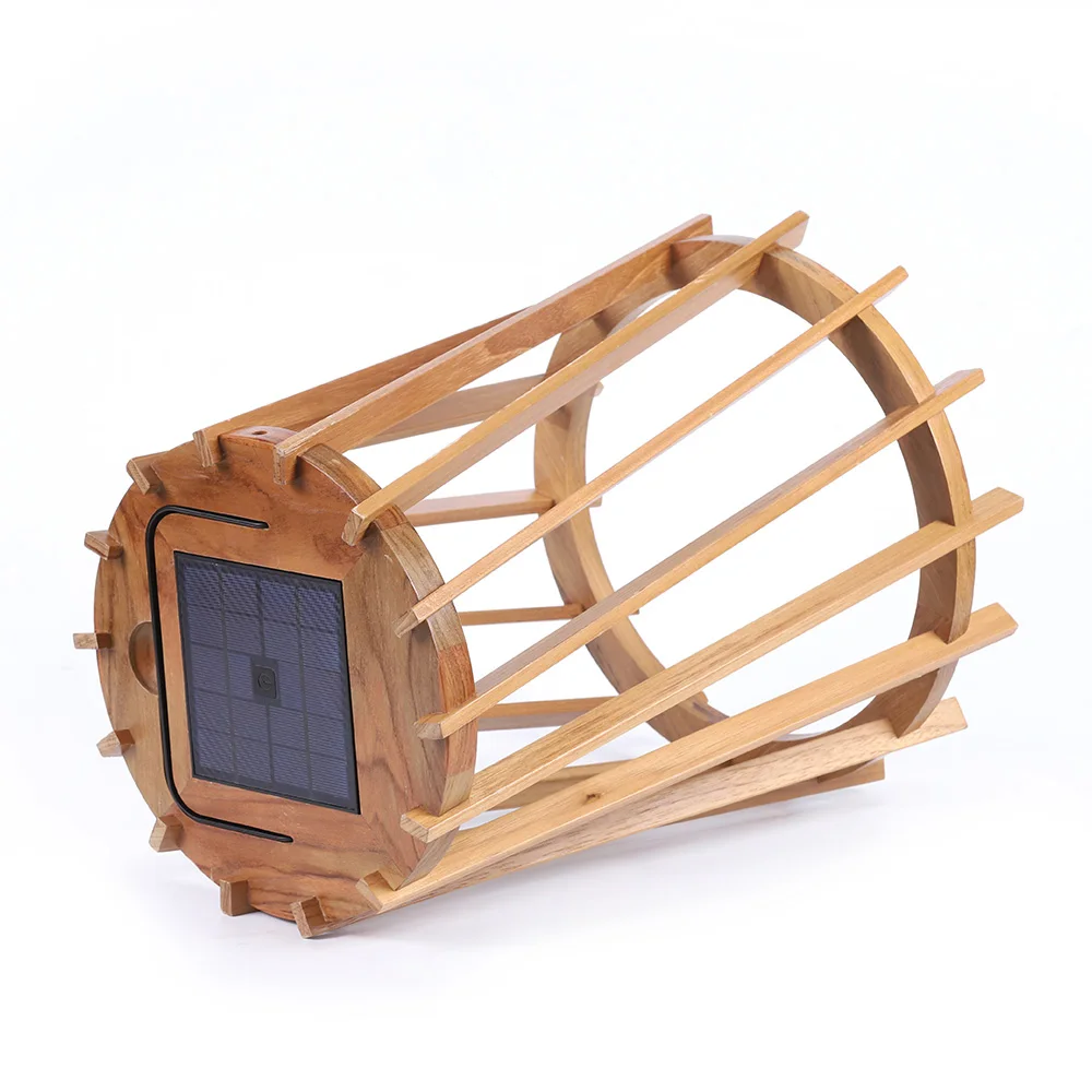 Lantern Garden Backyard Hanging Floor Path Lighting Solar Powered Easy Maintenance Wood Frame Style Decorative Lights