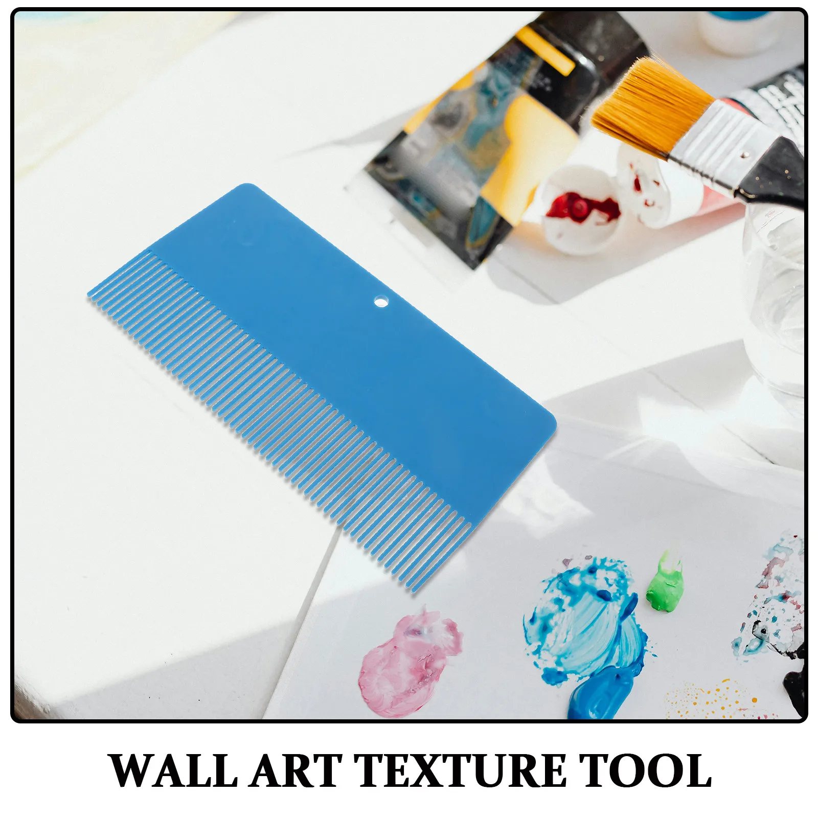 2Pcs Concrete Texture Comb Brush Artistic Texture Scraper Plastic Painting Tools for Canvas Wall Art Sculpting Projects