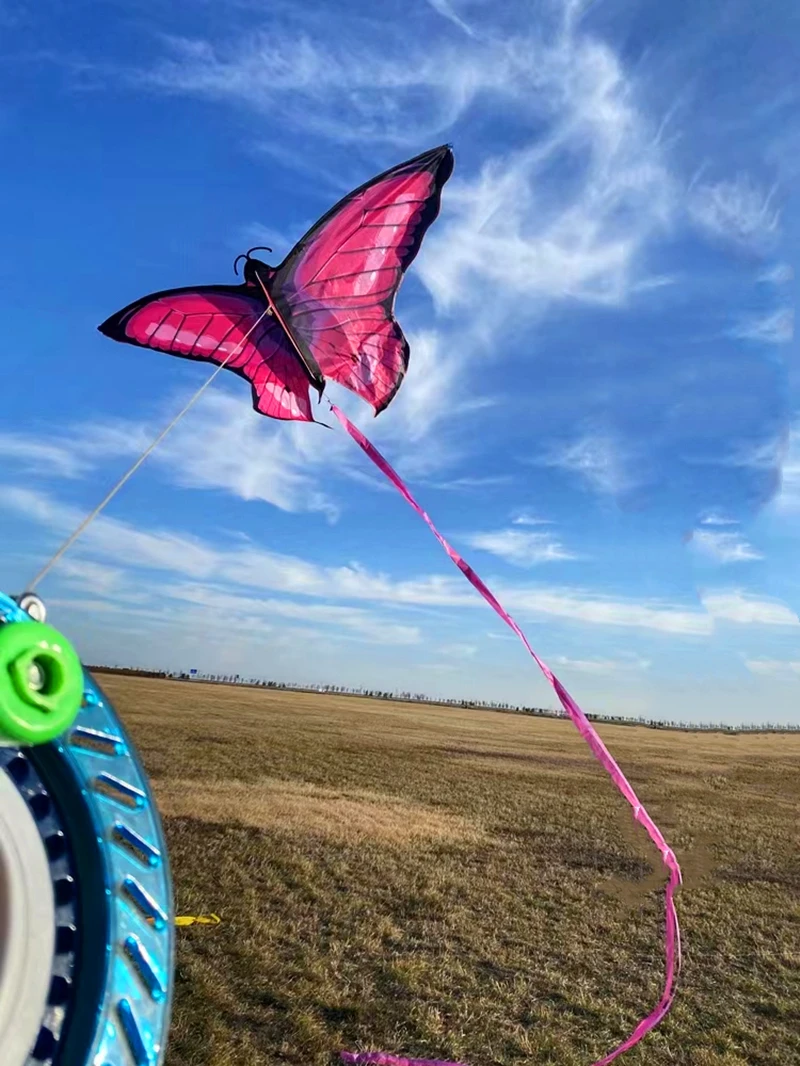 Cometas de mariposa para niños, juguetes voladores, línea de cometas de nailon, fábrica profesional, cometas de viento, paracaídas, windsurf, envío gratis