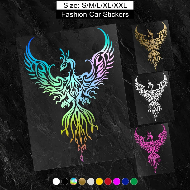 Waterproof Vinyl Decals for Cars, Including Bumper And Window Stickers Featuring a Phoenix Design, Perfect for Auto Additions