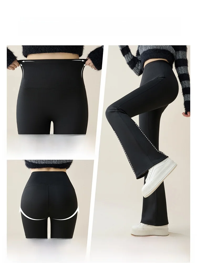 High Waist Yoga Pants Women's Spring Autumn 2025 New Sle Slimming Tight Bot Bell Bot ark Pants Casual Nine Point L...