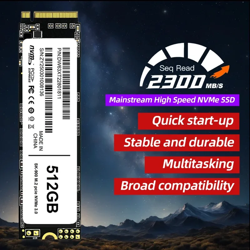 DurableEnglish SK128GBM.22280NVMe3DNANDSSDPcie3.0 Desktop Laptop High-Speed Transmission