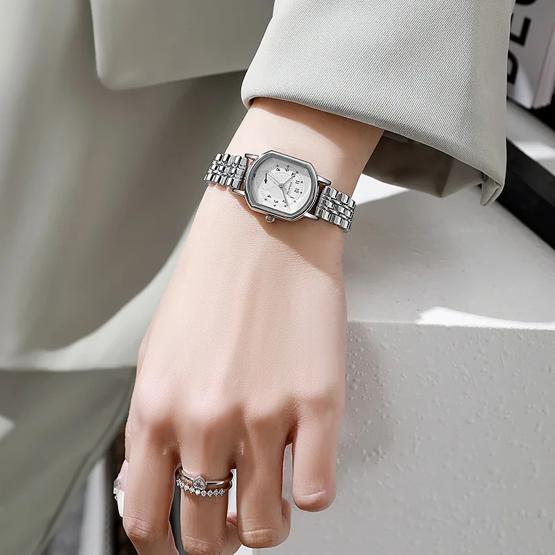 2025 Reloj de cuarzo de lujo Para Mujer, reloj de pulsera con correa de acero inoxidable a la moda informal, Relojes Para Mujer, regalos Para Mujer