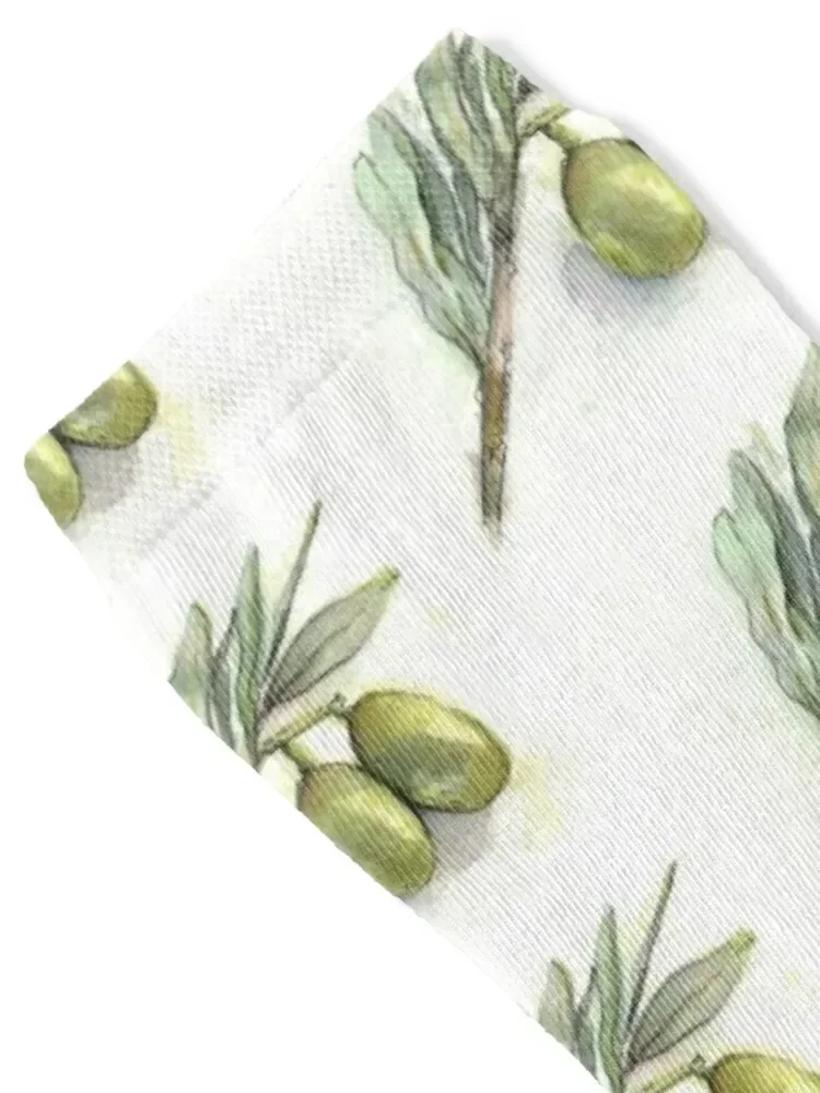 فرع الزيتون الأخضر المائية التوضيح الجوارب الصيف عدم الانزلاق الشتاء الحرارية الكثير الجوارب الذكور المرأة