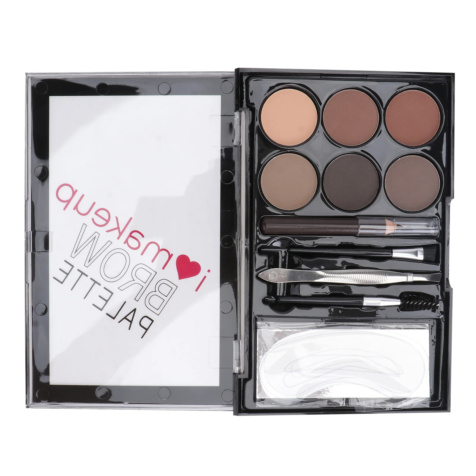 

1Set Eyebrow Powder Kit Six-Color Long Wearing Waterproof Smudge Proof Create Thick Precise Brows Makeup