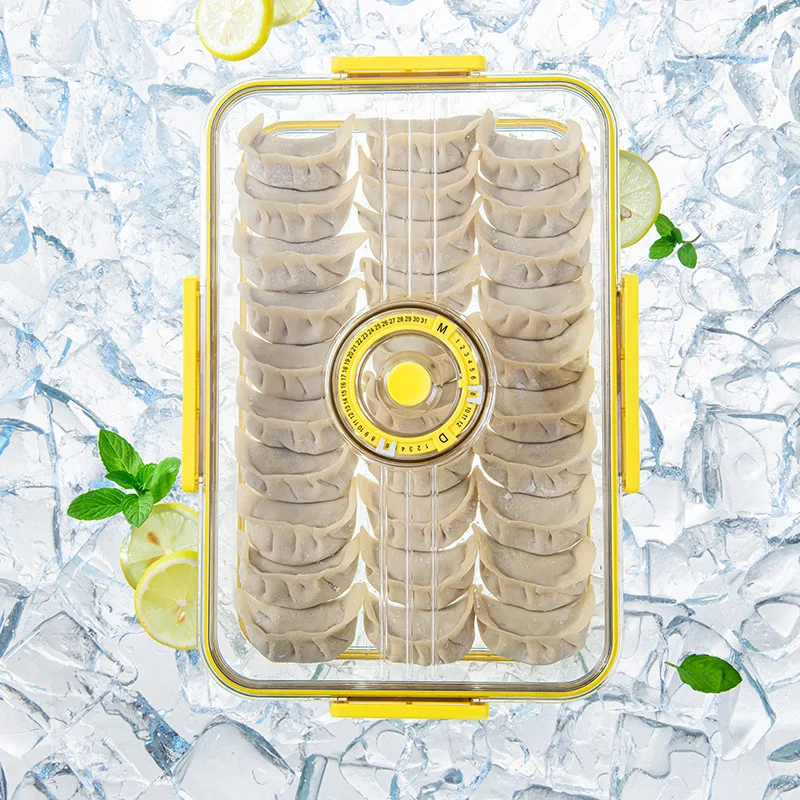 

Timed dumpling box, simple household kitchen PET sealed fresh-keeping box, transparent fruit and vegetable