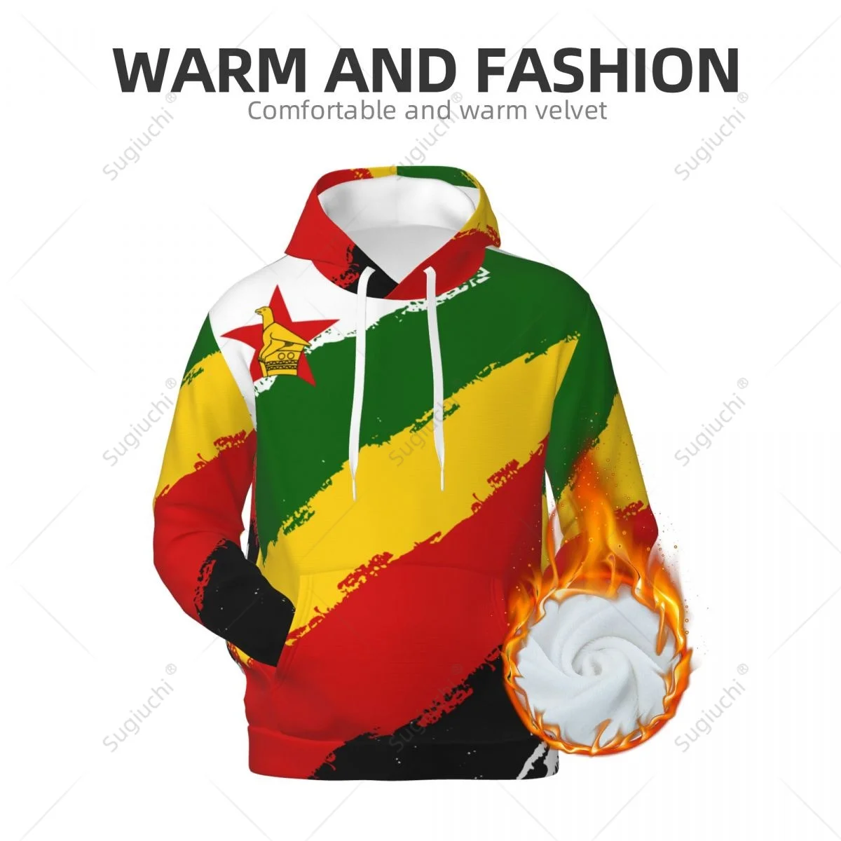 Unisex Zimbabwe Flag Color Hoodie 3D Men Women Harajuku Sweatshirt Pullover Hoodies Polyester Casual