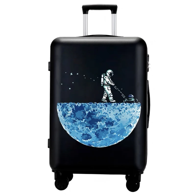 Hot!New cartoon suitcases 20/22/24/26/28/30 inch Men large capacity trolley bag Women fashion rolling luggage Password box