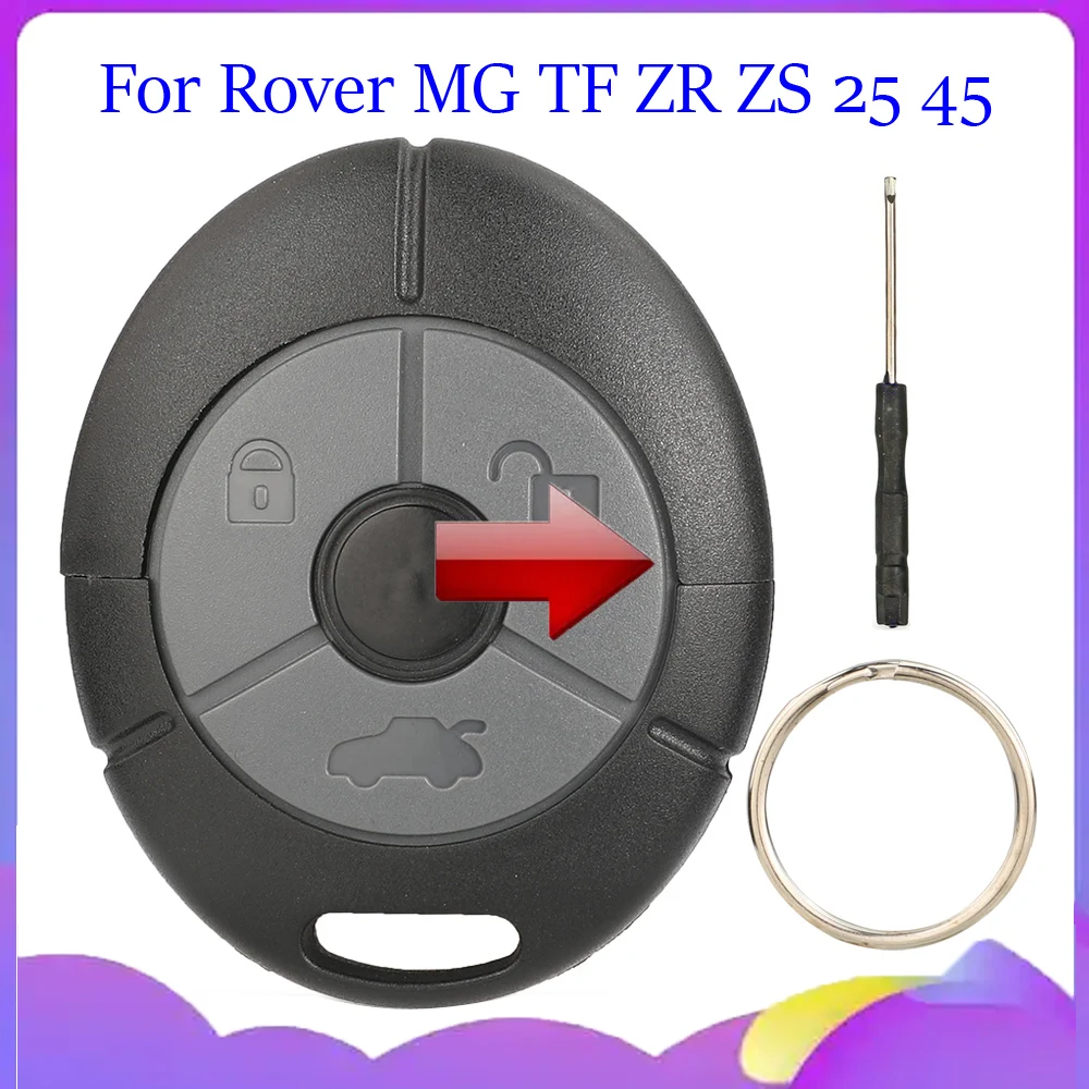 jingyuqin New Remote Smart Car Key Case Shell For Rover MG TF ZR ZS 25 45 Rio Keyless Fob Cover Replacement Housing