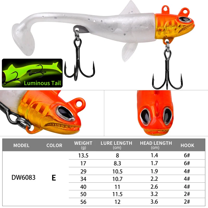 2/4/6PCS Luya Fake Bait Sharp Hook Tip Quick Fish Suitable For Long-distance Throwing Universal In The Whole Water Area