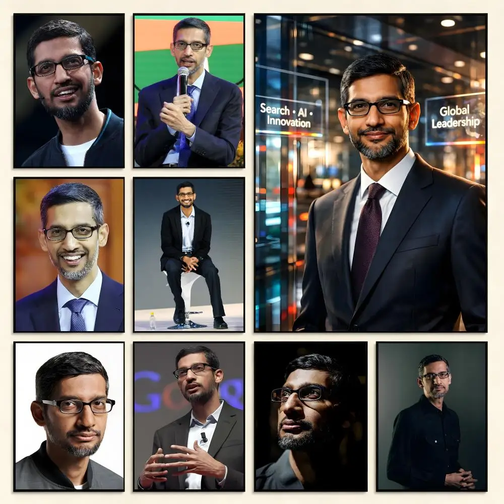 ai Business Executive S-Sundar Pichai Poster Series Print Unframed Aesthetic Wall Decor Gift Living Room Bedroom