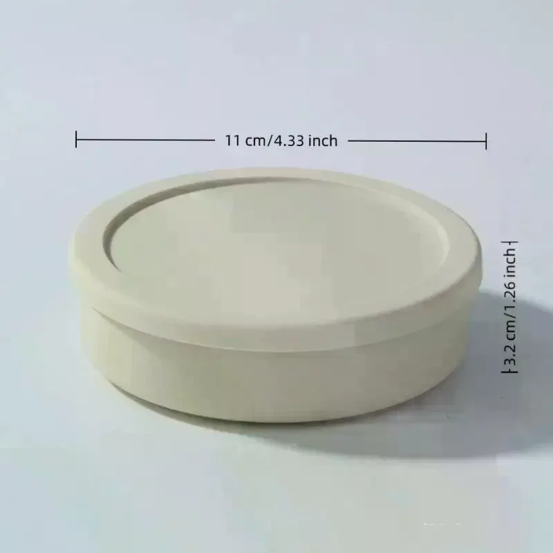Circular Beef Patty Silicone Lunch Box Microwave Heated Silicone Fresh-Keeping Box, Snack Salad Bento Box