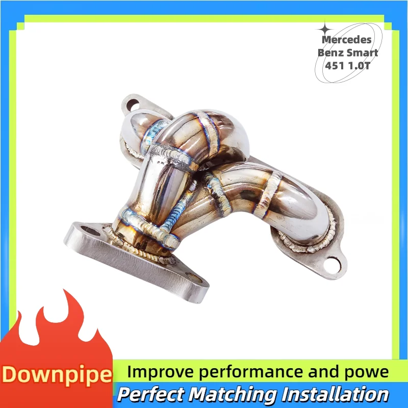 For Mercedes Benz Smart 451 1.0T Car Accessories stainless steel head section exhaust system no cat downpipe Exhaust manifold