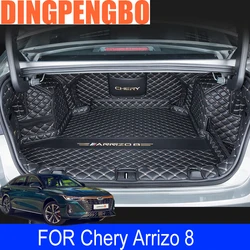 For Chery Arrizo 8 2023 2024 Custom Trunk Mats Leather Durable Cargo Liner Boot Carpets Interior Cover Car Accessories