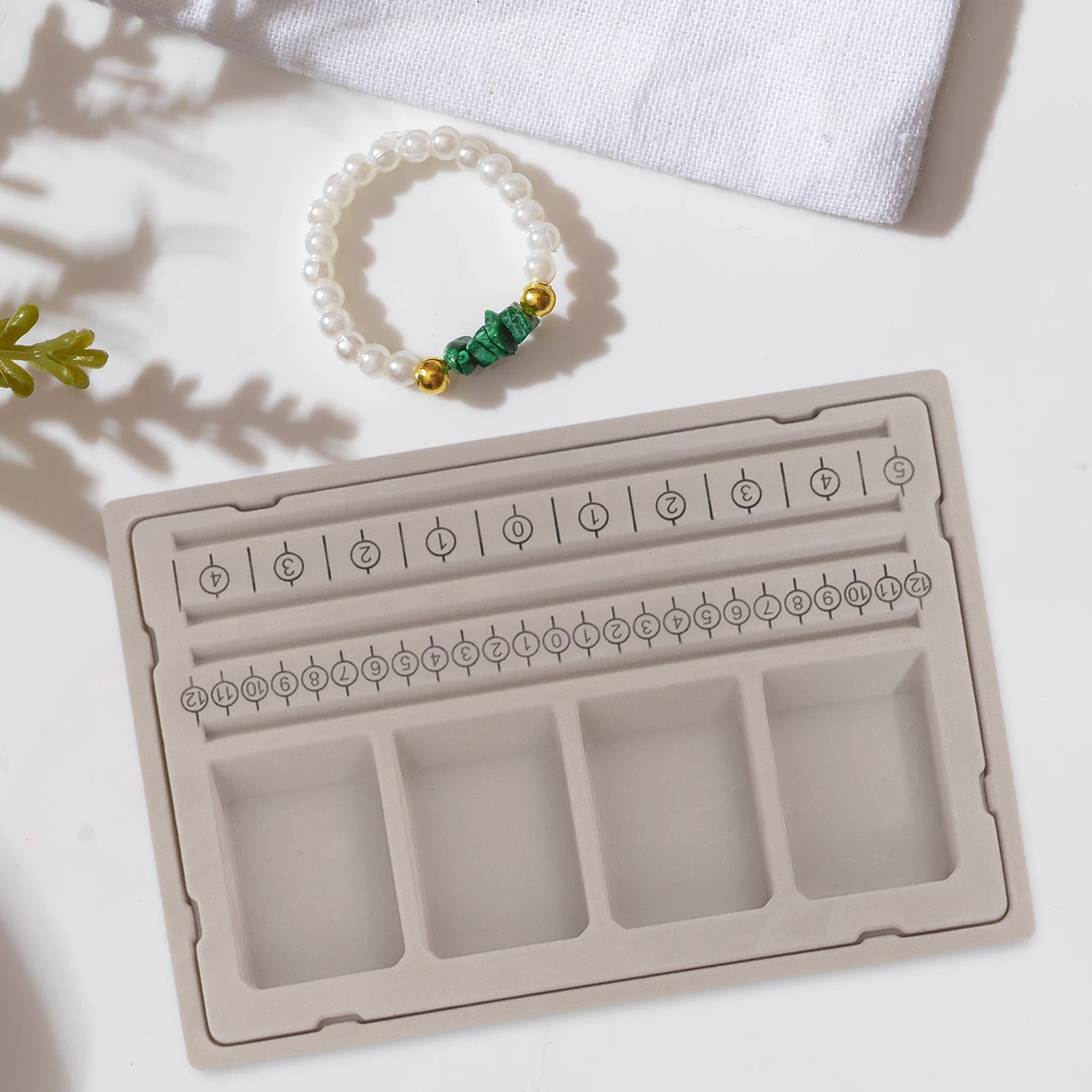 

2 pcs Bead Board Bracelet Design Jewelry Plates Sorting Trays Craft Measurement Sizer Tool Safe Material for Beginners
