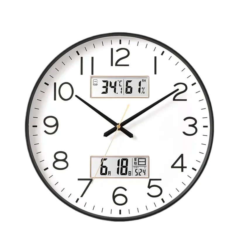 

Clock, Wall Mounted Clock, Living Room, Fashionable Home, Perpetual Calendar, Wall Mounted Quartz Clock, Silent