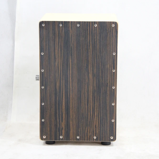 Manufacturer Wholesale Adult Style Card Hong Drum Cajon Adjustable Sound Zebra Stripe Birch Wood Multi-Layer Chamber Custom Logo