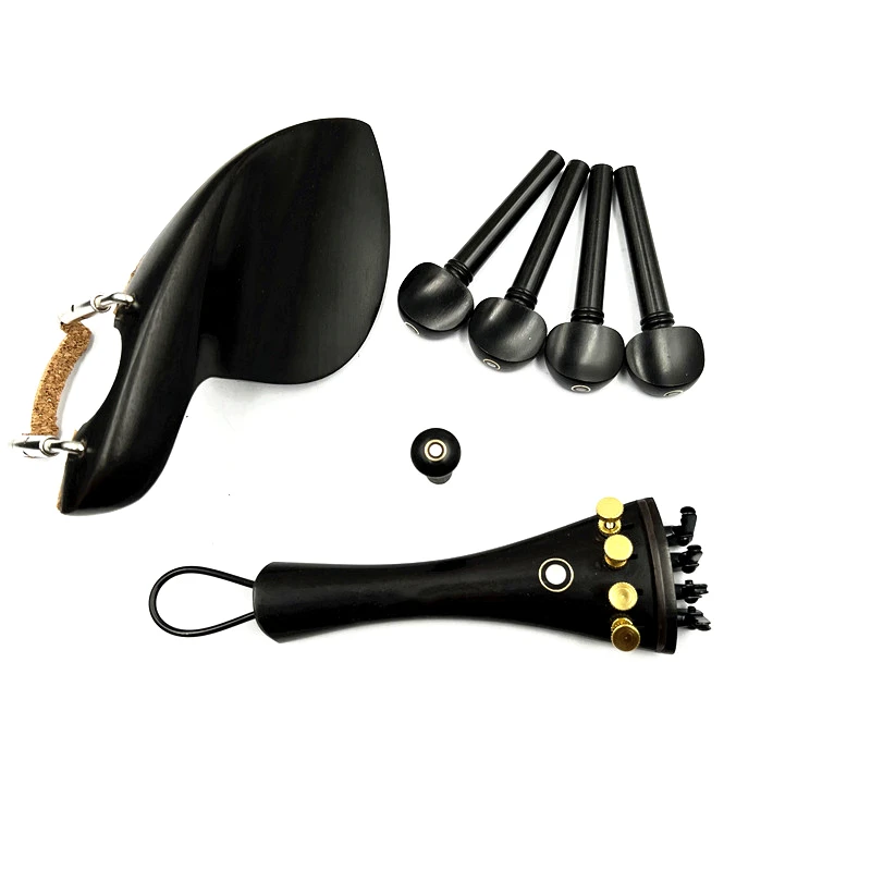 1 set High quality 4/4 3/4 1/2 1/4 Violin Parts accessories fittings,Tailpiece+Tuning pegs+Endpins+Chin rest/Chin Holder