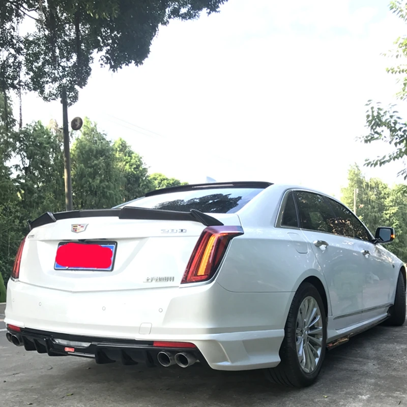 High quality carbon fiber rear wing torso lip spoiler for Cadillac CT6 spoiler 2015 2016 2017