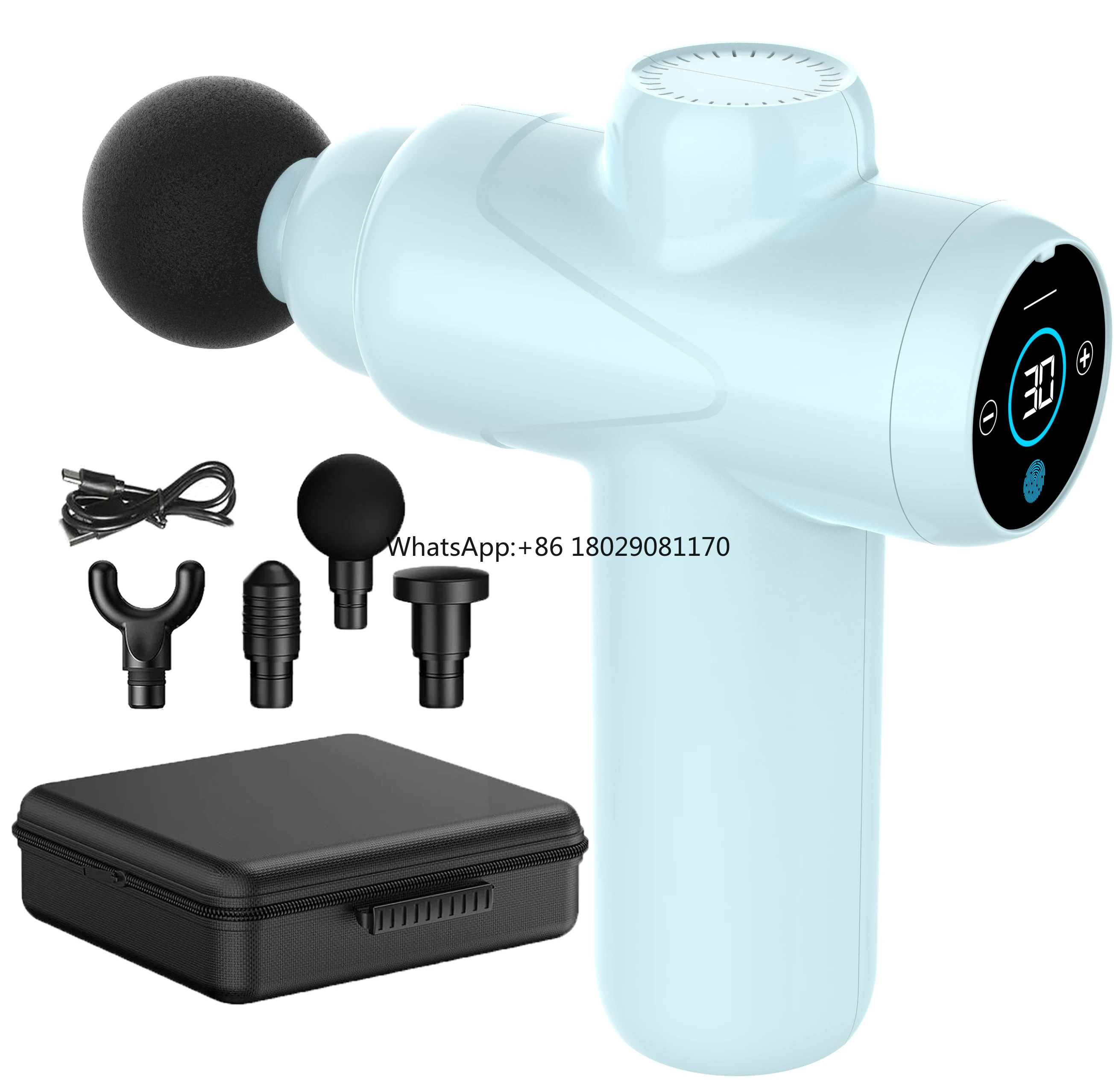 

Mini Massage Gun Handheld Electric Deep Tissue Muscle Massager Touch Screen & 30 Speeds Levels